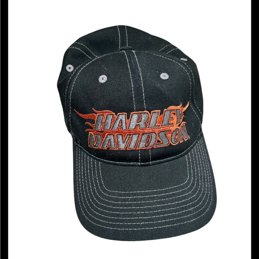 Harley Davidson Wool Blend Embroidered Logo Baseball Hat Size S/M